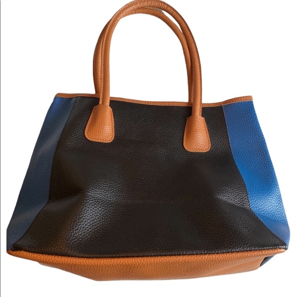 Neiman Marcus Handbags - FLASH SALE!!! Neiman Marcus Color-Block Black and Blue Purse